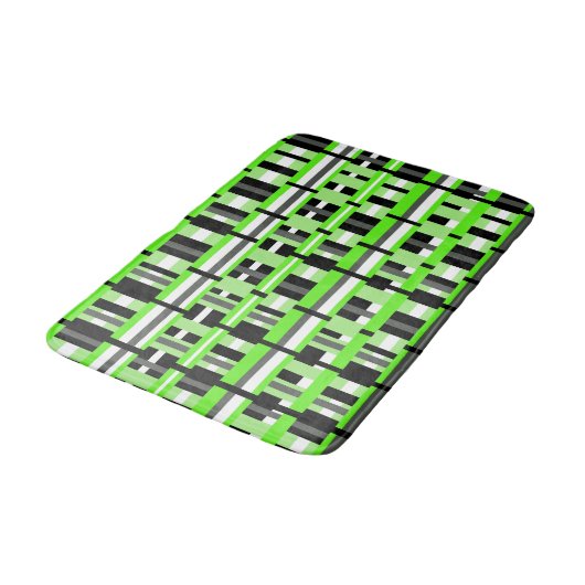 Geplakt in Lime Green, Black & Grey Badmat (Gekanteld)