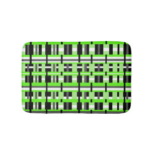 Geplakt in Lime Green, Black & Grey Badmat