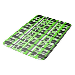 Geplakt in Lime Green, Black & Grey Badmat