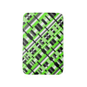 Geplakt in Lime Green, Black & Grey Diagonal Badmat (Voorkant Verticaal)