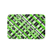 Geplakt in Lime Green, Black & Grey Diagonal Badmat (Voorkant)