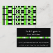 Geplakt in Lime Green, Black, White en Grey Visitekaartje (Voorkant / Achterkant)