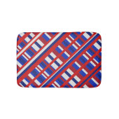 Geplakt in Rood, Wit & Blauw Diagonal Badmat (Voorkant)