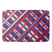 Geplakt in Rood, Wit & Blauw Diagonal Badmat (Voorkant)