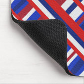Geplakt in Rood, Wit & Blauw Diagonal Muismat (Hoek)