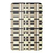 Geplakt in Taupe, Tan, Zwart, Wit Modern Badmat (Voorkant Verticaal)