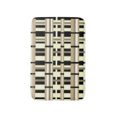 Geplakt in Taupe, Tan, Zwart, Wit Modern Badmat (Voorkant Verticaal)