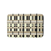 Geplakt in Taupe, Tan, Zwart, Wit Modern Badmat (Voorkant)