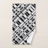 Geplakt in zwart, wit en grijs diagonaal bad handdoek (Handdoek)