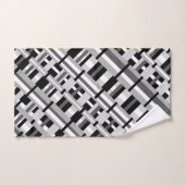 Geplakt in zwart, wit en grijs diagonaal bad handdoek (Handdoek)