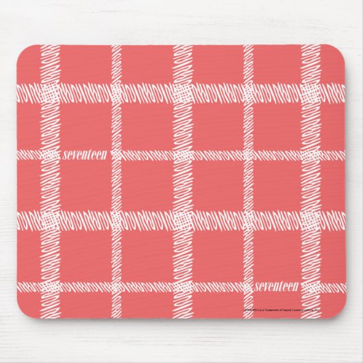 Geplakt lichtroze muismat (Voorkant)