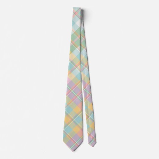 Geplakt Mannen Stropdas - Meerlentekleuren {S2D19} (Voorkant)