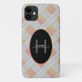 Geplakt Monogram iPhone Case HAMbWG (Achterkant)