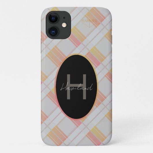 Geplakt Monogram iPhone Case HAMbWG (Achterkant)