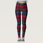Geplakt, mooi geblazen, meerkleurig gelid, tartan leggings (Voorkant)
