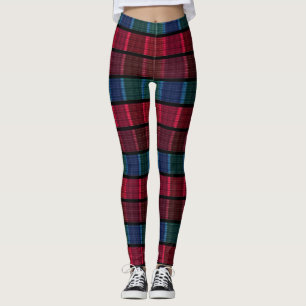 Geplakt, mooi geblazen, meerkleurig gelid, tartan leggings
