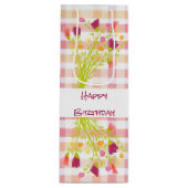  geplakt papier en flessenwijn wijn cadeautas (Voorkant)