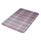 , geplakt rood wit blauw patroon badmat (Gekanteld)