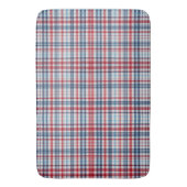 , geplakt rood wit blauw patroon badmat (Voorkant Verticaal)