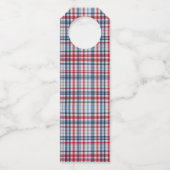 , geplakt rood wit blauw patroon flessenhanger (Voorkant)