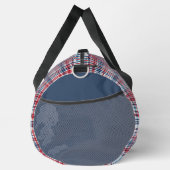 , geplakt rood wit blauw patroon plunjezak (Rechts)