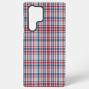 , geplakt rood wit blauw patroon samsung galaxy hoesje
