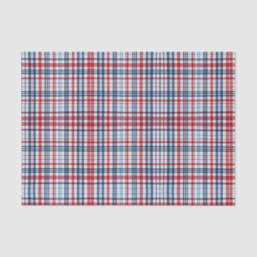 , geplakt rood wit blauw patroon tissuepapier (Voorkant)