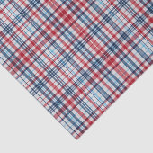 , geplakt rood wit blauw patroon tissuepapier (Detail)