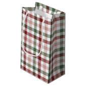 Geplakt voor kerstwoorden cadeautas voor feestdage (Achterkant Gekanteld)