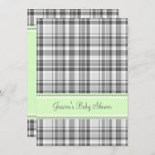 Geplakte, aangepaste Babydouche met grijs gewicht Kaart (Voorkant / Achterkant)