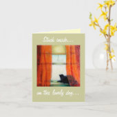 Geplakte binnenkant…, op deze mooie dag… kaart (Gele Bloem)