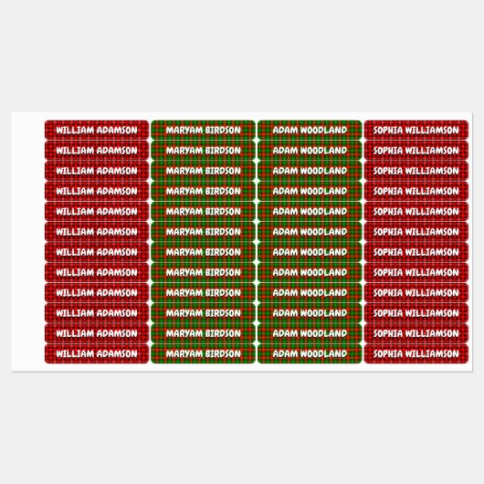 Geplakte stof Waterdichte naamlabels voor kleding Labels (Vel)