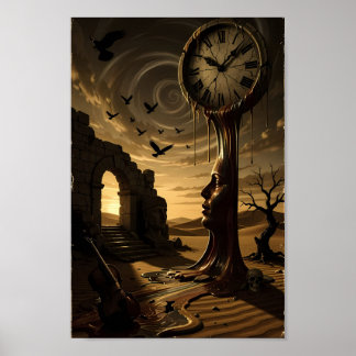 Geplakte Tijdstopper Woestijn Droom Poster