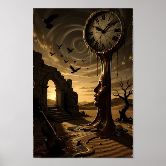 Geplakte Tijdstopper Woestijn Droom Poster (Voorkant)