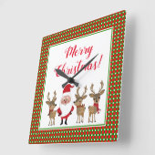 Gepland kerstfeest, aangepast kerstfeest vierkante klok (Hoek)