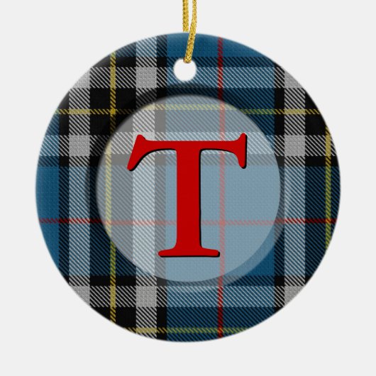 Gepland monogram/Fotoversiering Keramisch Ornament (Voorkant)