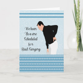 Gepland voor Kaart van de rugchirurgie met Man in
