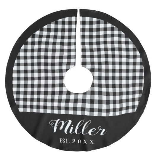 Gepland zwart-wit feestdag naam + kerst kerstboom rok (Voorkant)