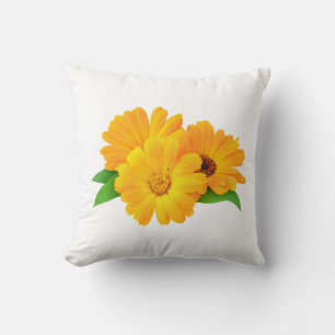 Geplande calendula bloemen kussen