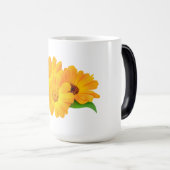 Geplande calendula bloemen magische mok (Voorkant rechts)