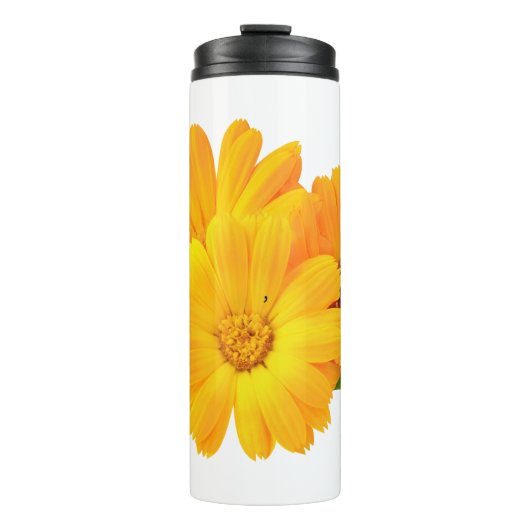Geplande calendula bloemen thermosbeker (Voorkant)