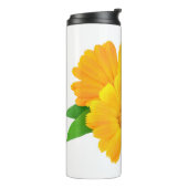 Geplande calendula bloemen thermosbeker (Gedraaid links)