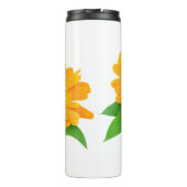 Geplande calendula bloemen thermosbeker (Achterkant)