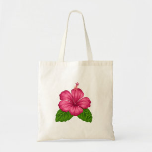 Geplande Calendula en roze hibiscus Tote Bag