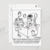 Geplande geluk minuut briefkaart (Voorkant / Achterkant)