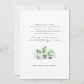 Geplande nieuwe Planten Boho Bewegend Adres Aankondiging (Achterkant)