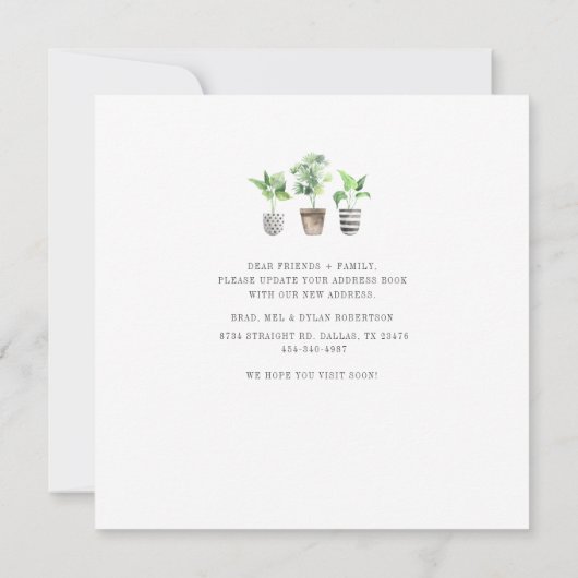 Geplande Nieuwe wortels Nieuw Adres Bewegende Aank (Achterkant)