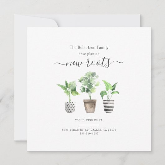 Geplande Nieuwe wortels Nieuw Adres Bewegende Aank (Voorkant)