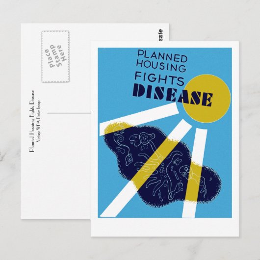 Geplande ziekte bij huisvestingsgevechten briefkaart (Voorkant / Achterkant)