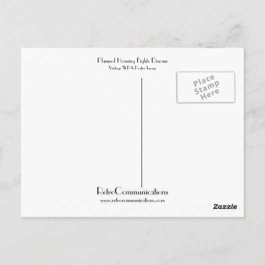 Geplande ziekte bij huisvestingsgevechten briefkaart (Achterkant)